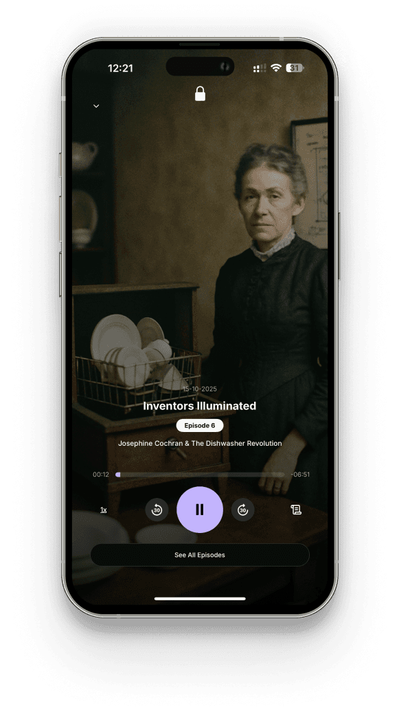 Podcas mobile app in hand